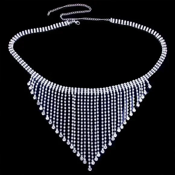 Tassel Jewelry Women Set Lingerie Outfit Waist Chain Accessories Top Bra Panties - Picture 10 of 10